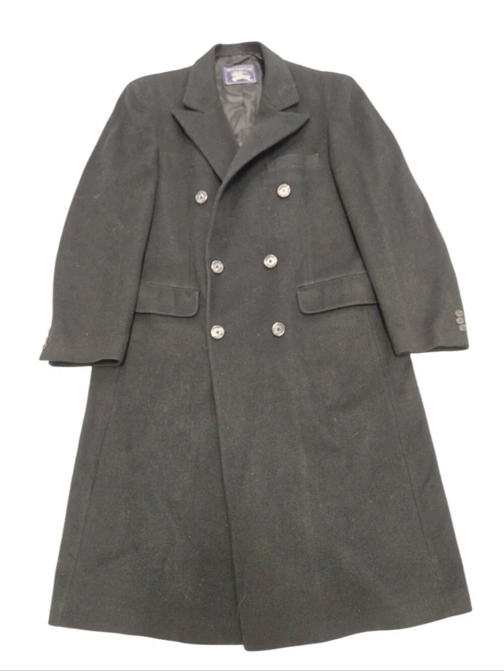 BURBERRY MENS LONG 100% Lambswool TRENCH COAT sz 40 AMAZING!